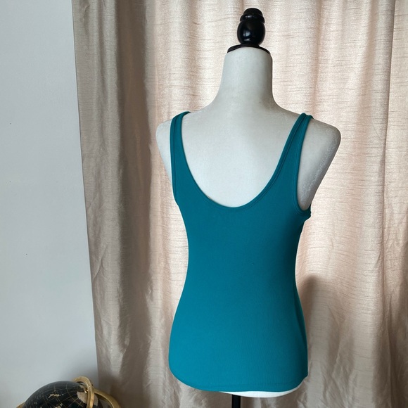 Guess Y2K turquoise teal cotton tank with rhinestone - Picture 2 of 4
